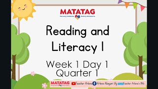 Reading and Literacy Week 1 Day 1 Quarter 2 MATATAG [upl. by Armahs133]