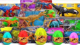 Unboxing Review Jurassic World ASMR  Easter Dino Eggs Indominus Rex Trex Baryonyx Carnotaurus [upl. by Aleekahs]