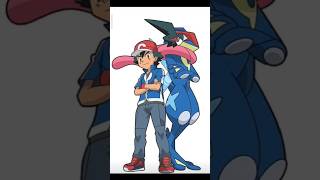 Ash amp greninja drawing share art subscribe [upl. by Esinad15]