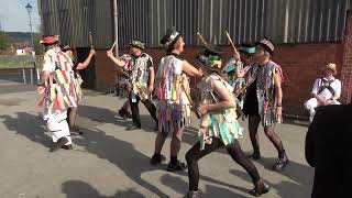 Ledbury Morris dance quotDilwyn followed by Clee Hillquot at Bromyard Folk Festival 2023 [upl. by Nogas]