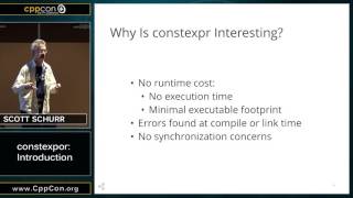 CppCon 2015 Scott Schurr “constexpr Introduction” [upl. by Siffre484]