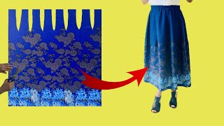 EVERYONE CAN SEW💥How Can It Be So Easy You Will Love This Skirt Sewing😍diy [upl. by Ronalda386]