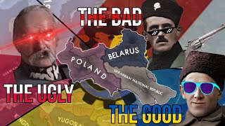 Strongest Trio of Belarus Poland and Ukraine Red Flood Hearts of Iron 4 [upl. by Nnylyram]