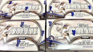 550 PER BOX NEW RELEASE 2024 TOPPS TRIBUTE BASEBALL CARDS [upl. by Adena]