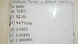 Notación Decimal a Notación Científica [upl. by Reneta]