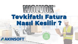 Akınsoft Wolvox 8de Tevkifatlı Fatura Nasıl Kesilir [upl. by Elgar648]