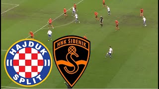 Hajduk Split vs HNK Sibenik 40 Naglasci i Golovi  Prva HNL 20242025 [upl. by Ihsar]