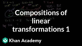 Compositions of linear transformations 1  Matrix transformations  Linear Algebra  Khan Academy [upl. by Zippel33]