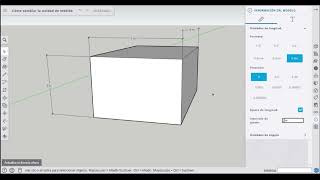 Cómo cambiar unidad de medida en SketchUp online 2022 [upl. by Niryt842]