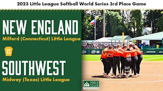 Third Place Game Connecticut vs Texas  2023 Little League Softball World Series [upl. by Ymij]