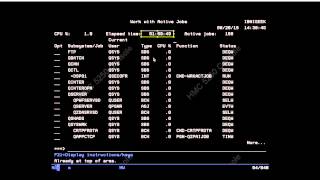IBM i iSeries AS400 Tutorial  WRKACTJOB  Work With Active Jobs [upl. by Onidranreb]