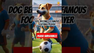 Dog becomes a soccer player ai animation funny dog [upl. by Ynnod]