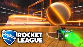 LUCKIEST SHOT EVER  ROCKET LEAGUE HOOPS [upl. by Eiralc]