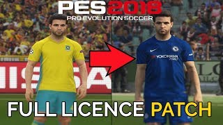 PES 2018 How to Install Official Team Names Kits Logos Leagues amp More [upl. by Idissac742]