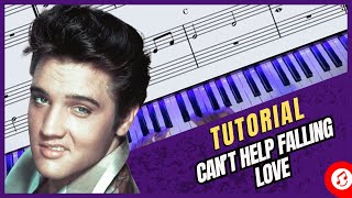 Can´t Help Falling Love  Tutorial de Piano [upl. by Arndt]