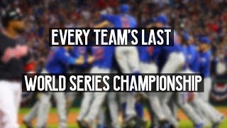 The Last World Series Championship for Every MLB Team As of 2016 [upl. by Akialam]