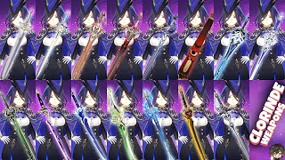 Clorinde Weapon Damage Comparison 345 Star Weapons  Genshin Impact [upl. by Carn]