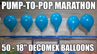 PumptoPop Marathon  50 Decomex 18quot Turquoise Balloons [upl. by Iblehs]