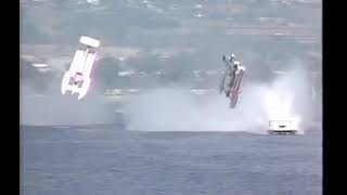 Famous Double Unlimited Hydroplane Flip [upl. by Tiertza616]