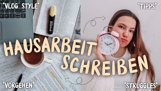 Hausarbeit schreiben  Thema Vorgehen Tipps VLOG STYLE [upl. by Noid]