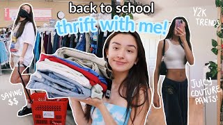 BACK TO SCHOOL THRIFTING  try on haul y2k aritzia juicy  more [upl. by Healy]