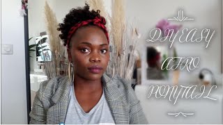 DIY EASY AFRO PONYTAIL [upl. by Armallas623]