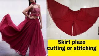 how to make skirt plazo cutting and stitchingforbeginners fashiondesigningcourse [upl. by Kosse]