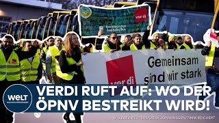 DEUTSCHLAND quotRund 48 Stunden Streikquot Tarifkonflikt führt zu Nahverkehrschaos Wo gestreikt wird [upl. by Jaf]