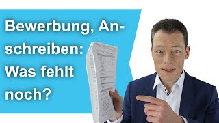 Bewerbung Anschreiben Checkliste Was fehlt noch Muster perfekte Bewerbung  M Wehrle [upl. by Ardyce]