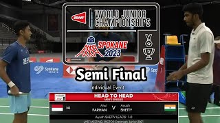 GACOR  Alwi Farhan vs Ayush Shetty  SEMI FINAL  World Junior Championships 2023 [upl. by Iahs]