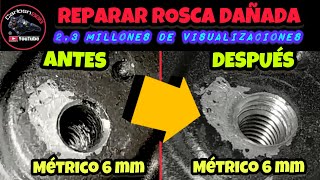 🔩TRUCO  REPARAR ROSCA DAÑADAdel mismo diámetro😍 [upl. by Itram]