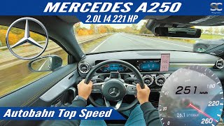 MercedesBenz A250 Edition 1 221 HP 2018  Autobahn Top Speed Drive [upl. by Lyndsey922]