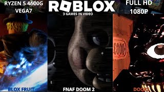 ROBLOX  3 Games no Ryzen 5 4600g  Vega 7  1080p [upl. by Ahsek]