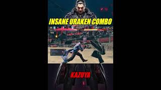 Kazuya Uraken High Damage Combo Tekken 8 shortsfeed tekken shortvideo gaming tekken8 short [upl. by Eehsar526]