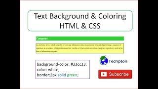 Text coloring and style using CSS [upl. by Rocker]