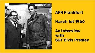 AFN Frankfurt interviews SGT Elvis Presley 1960 [upl. by Schweitzer]