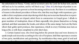 Institutes of the Christian Religion  John Calvin Book 3 chapter 3 part 1 [upl. by Reldnahc]