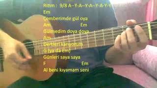 Gitar Dersi  Çemberimde Gül Oya [upl. by Maurene327]