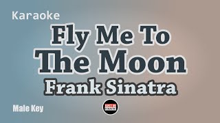 Fly me to the moon Karaoke  Frank Sinatra  Jazz Acoustic with Lyrics  Male Key [upl. by Vaas]