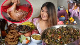 polera sadeko chicken  tihar special 2081  chicken sadeko  Aishachamling [upl. by Hairim]