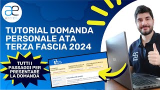 Tutorial Domanda Personale ATA Terza Fascia 2024 [upl. by Nesta]