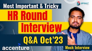 Accenture HR Interview QampA Oct23  Top HR Round Interview Question and Answers  Corporate Wala [upl. by Woodring]