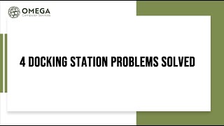 4 Docking Station Problems Solved [upl. by Akinyt90]