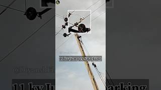 11 KV Jumper Sparking pgvcl geb electrician linemanwork wireman shorts [upl. by Champ528]