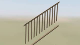 How to Install Baluster on Deck Stairs [upl. by Marlea]