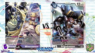 DIGIMON TCG Remote match Minervamon Purple vs DBrigade Black [upl. by Schaumberger]