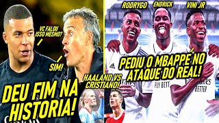 CRISE no PSG  ESTRELA do REAL PEDIU MBAPPÉ  CR7 contra HAALAND  MANCHESTER no MERCADO [upl. by Nnawtna729]