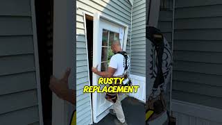 DIY door replacement diy construction remodeling diyproject carpentry [upl. by Elraet]