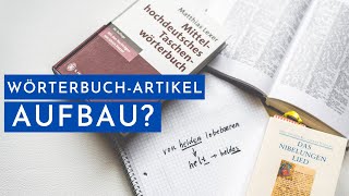 Wie ist ein Artikel im Wörterbuch aufgebaut [upl. by Molini81]