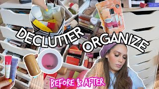 organize amp reset my makeup collection 🎀 motivating satisfying trashing stuff new makeup [upl. by Guglielmo]